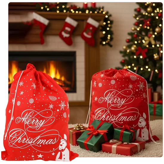 Large Merry Christmas Santa Sack